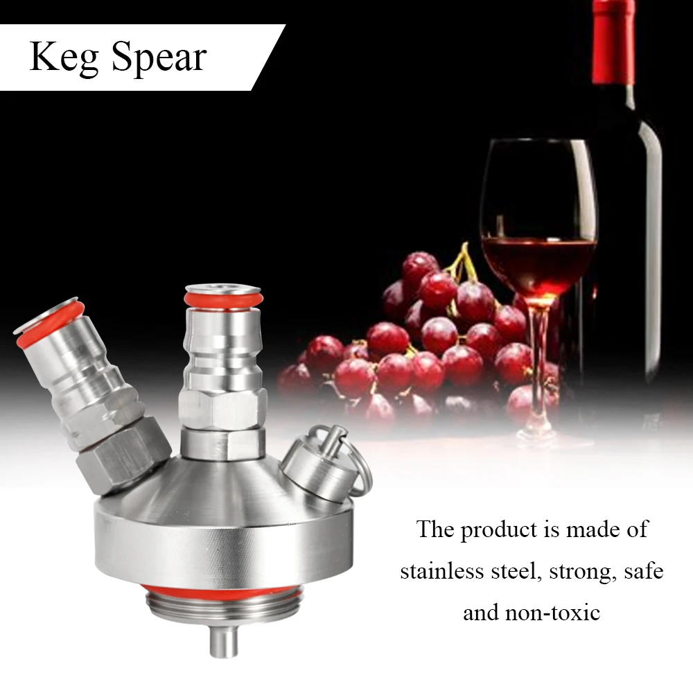 

Hot New Stainless Steel Mini Dispenser Beer Brewing Spear Quick Fitting Connector Craft Homebrew Tap Keg Spear