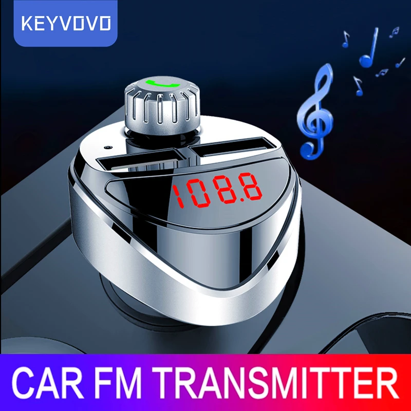 Fm Transmitter Car Wireless Bluetooth Radio Modulator Car Kit 3.4a Dual