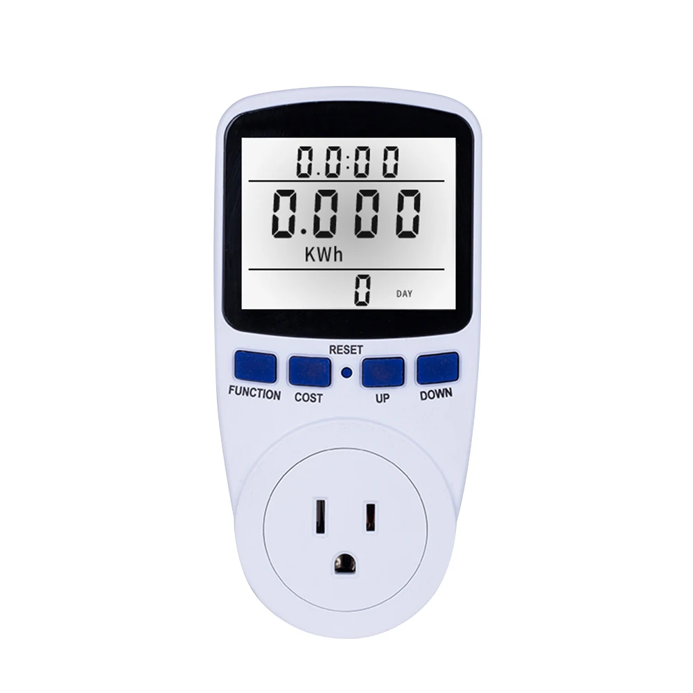 Home Smart LCD Socket Electricity Usage Power Socket Energy Watt Volt Amps Wattage KWH Consumption Analyzer Monitor Socket
