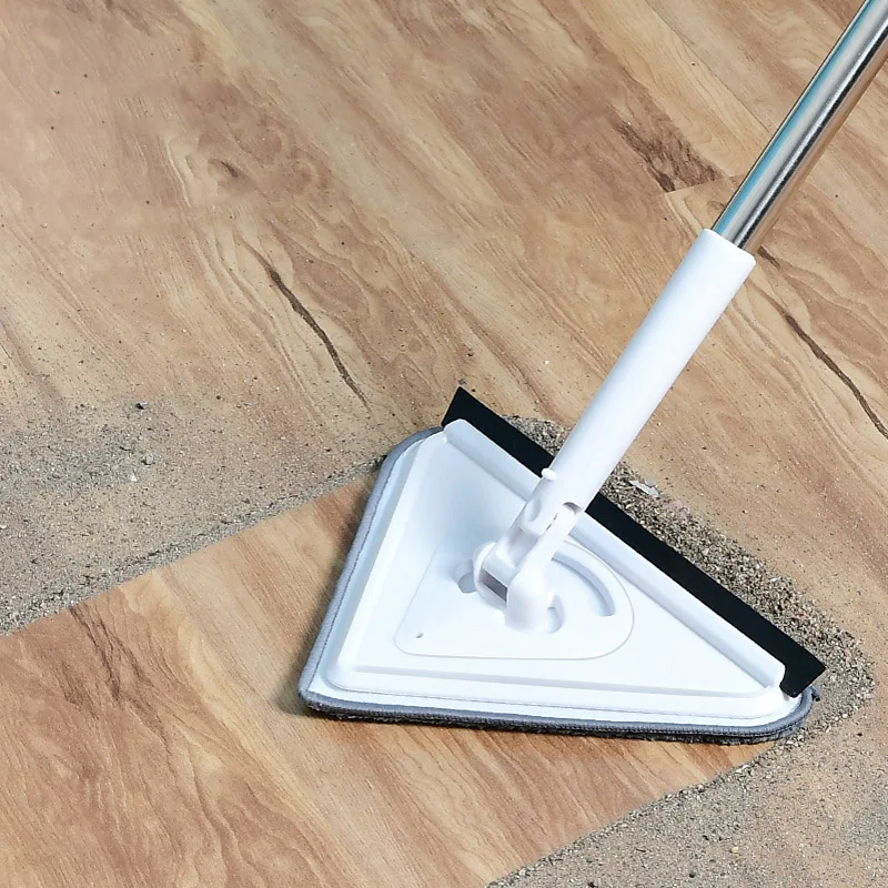 Triangle Mop Rotatable Mophead Glass Window Cleaning Brush Telescopic