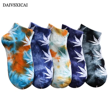 

3Pairs/lot=6pieces Summer Tide Street Skateboard Socks Fashion Men Hip Hop Sports Maple Leaf Socks Invisible Male