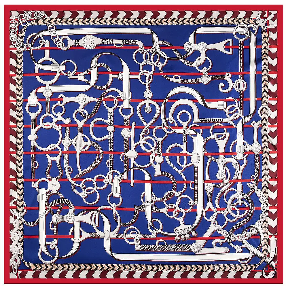 

Twill Silk Scarf Women Luxury Brand Flower Print Neck Wraps Female Big Size Square Shawl Hijab Echarpes Foulards Femme Bandanas