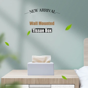 

Self-adhesive Tissue Holder Bathroom Toilet Paper Box Garbage Bag Dispenser Bathroom Kitchens Rolls Tissue Box