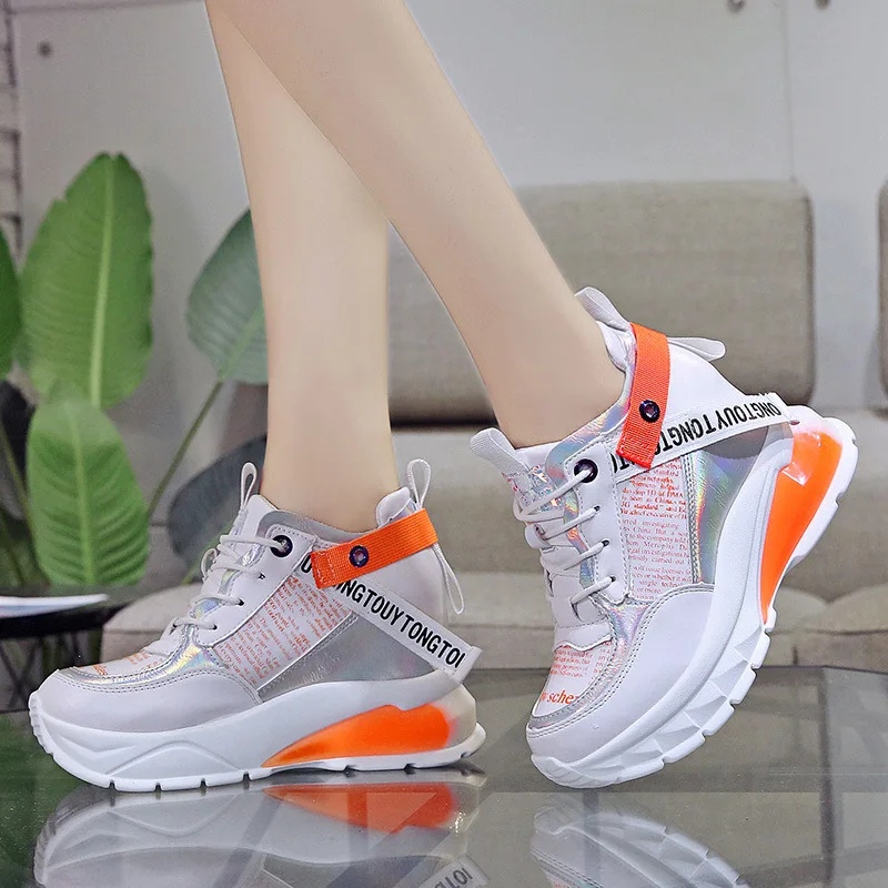 

Casual Shoes Women's Elevator 2019 Autumn New Style Korean-style Versatile WOMEN'S Shoes Thick Bottomed High-Heel Super Fire Dad