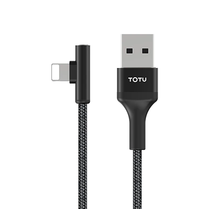 TOTU 1,2 м умный игровой телефон USB кабель зарядное устройство для Iphone Xs Max кабель для быстрой зарядки для Iphone X 8 7 6 Plus кабель для зарядки - Цвет: BLACK