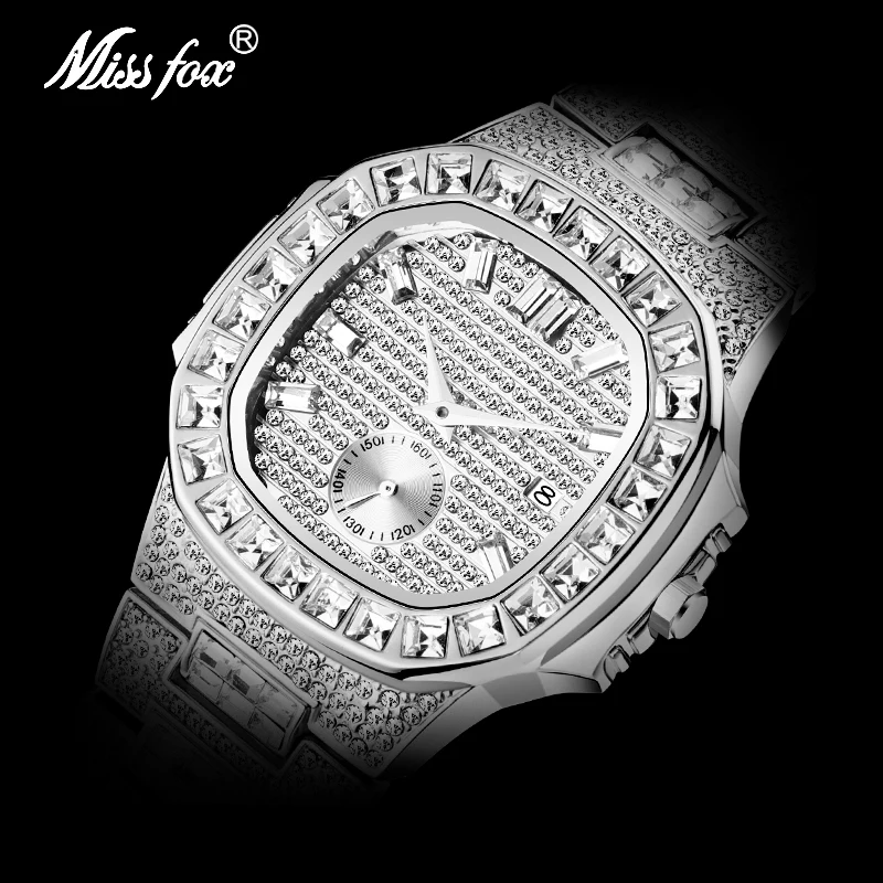 Прямая поставка Patek PP Nautilus дизайнерские часы со льдом мужские роскошные для