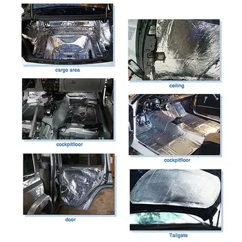 

30CM*50CM*5MM Aluminum foil cotton Soundproof Car interior decoration Insulation 12PCS New