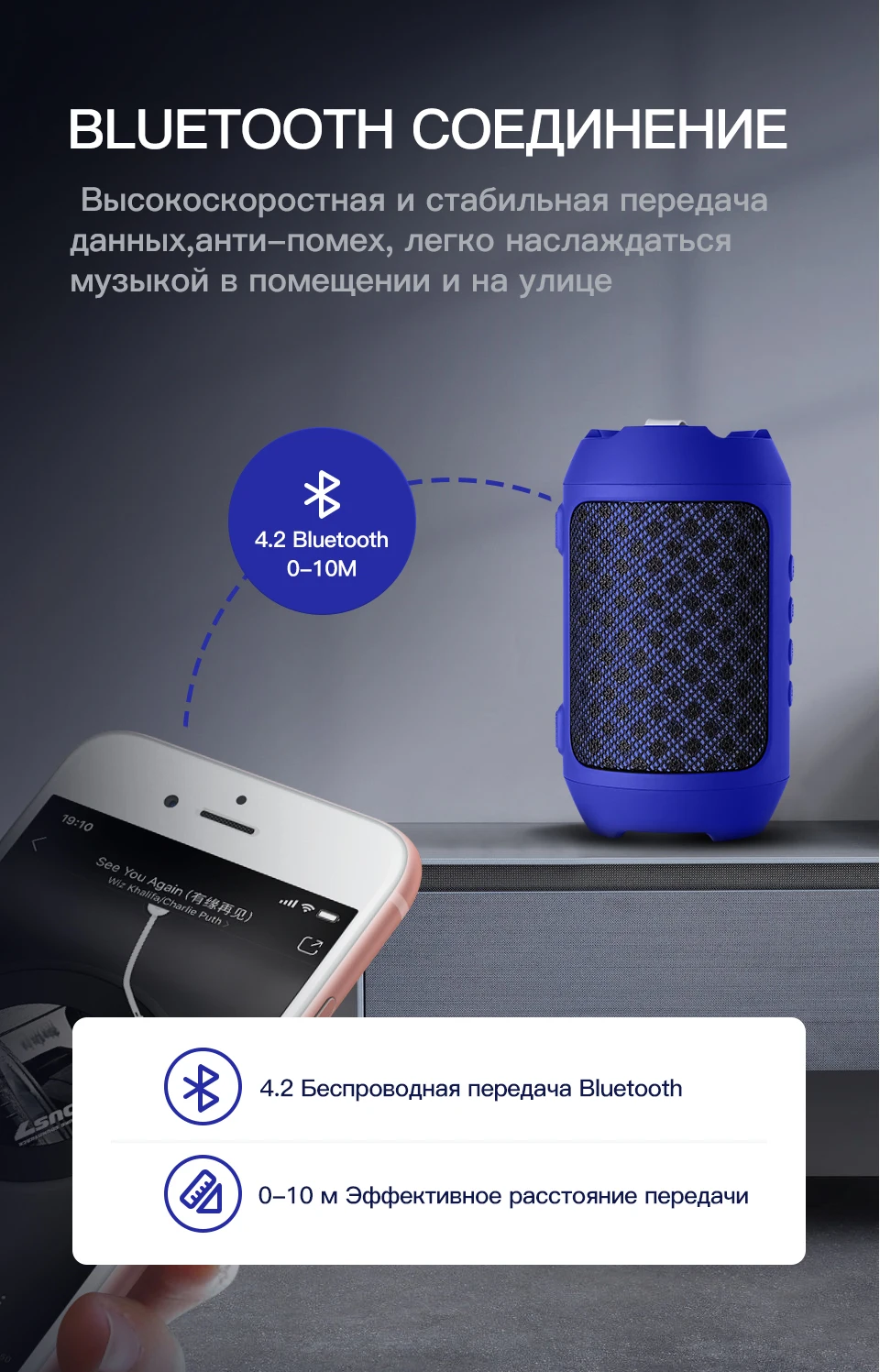 KUULAA Bluetooth динамик Портативный беспроводной громкий динамик s для телефона компьютера стерео музыки объемные водонепроницаемые напольные колонки коробка