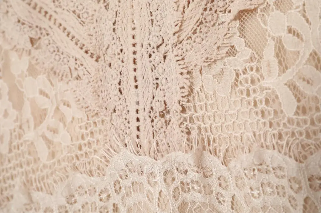 Kiyumi кружевное платье женское дизайн испанский Vestidos o-образный вырез лоскутное шифоновые платья плиссе одноцветное бежевое милое женское платье