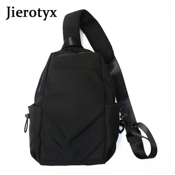 

JIEROTYX Punk Designer 2020 Gothic Women Belt Bags Waist Bag Nylon Mobile Phone Pack Fashion Female Black Hip-Hop Fanny Pack Sac