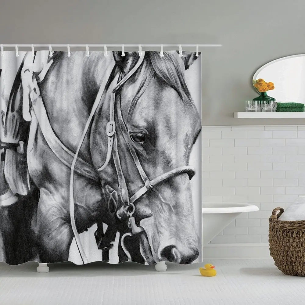 Ковбойская занавеска для душа Dafield ковбойская ретро обувь в западном стиле шляпа