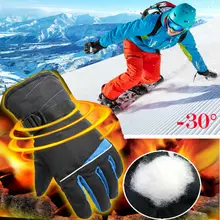 Мужские лыжные перчатки, перчатки для сноуборда, Зимние перчатки для езды на мотоцикле, водонепроницаемые мужские перчатки для снежной погоды, водонепроницаемые походные варежки для мужчин