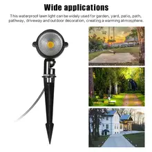 7 Вт садовая лужайка лампа IP66 светильник Открытый Светодиодный светильник Спайк дорожка пейзаж Водонепроницаемый точечные лампы для патио двора дорожка AC 85-265 в