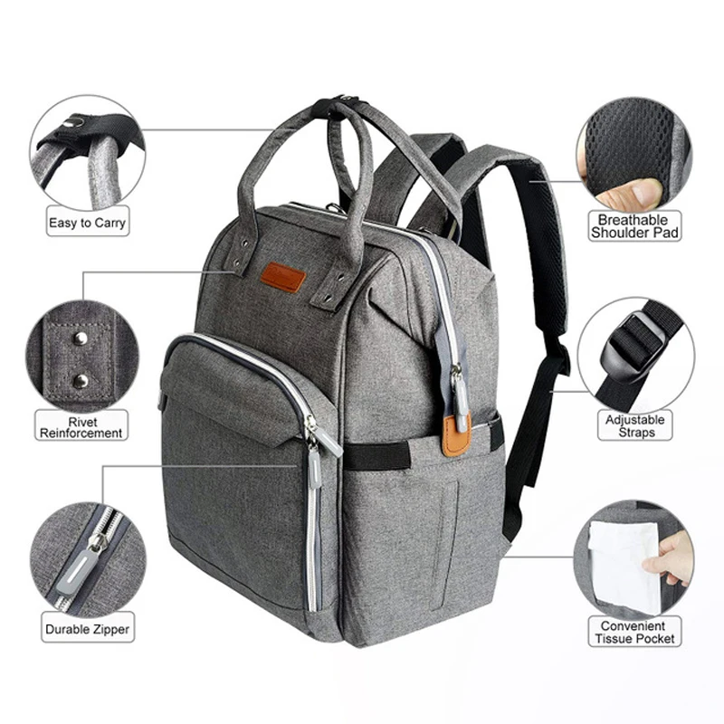 Модная сумка для мам, подгузник, Большая вместительная сумка для подгузников, рюкзак для путешествий, сумка для ухода за ребенком, женская