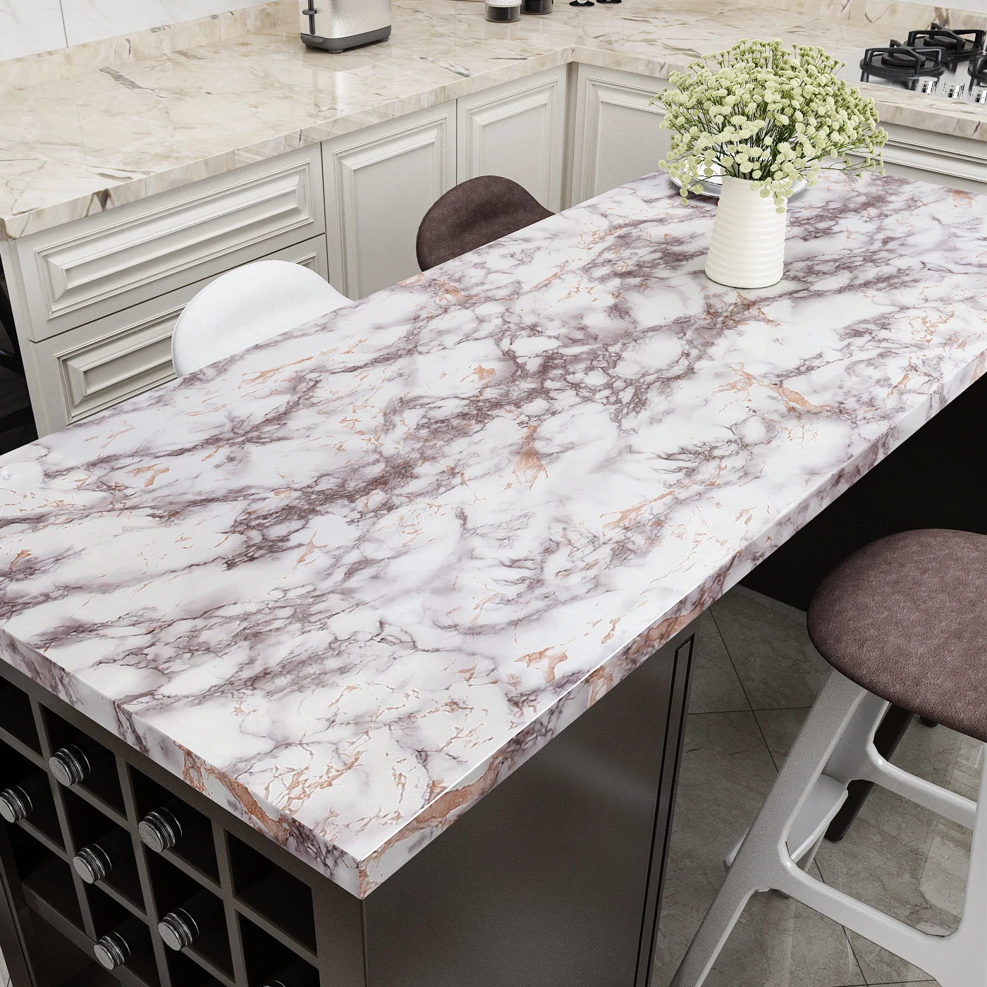 Marble Vinyl Film Self Adhesive Waterproof Wallpaper Naja Home Decor