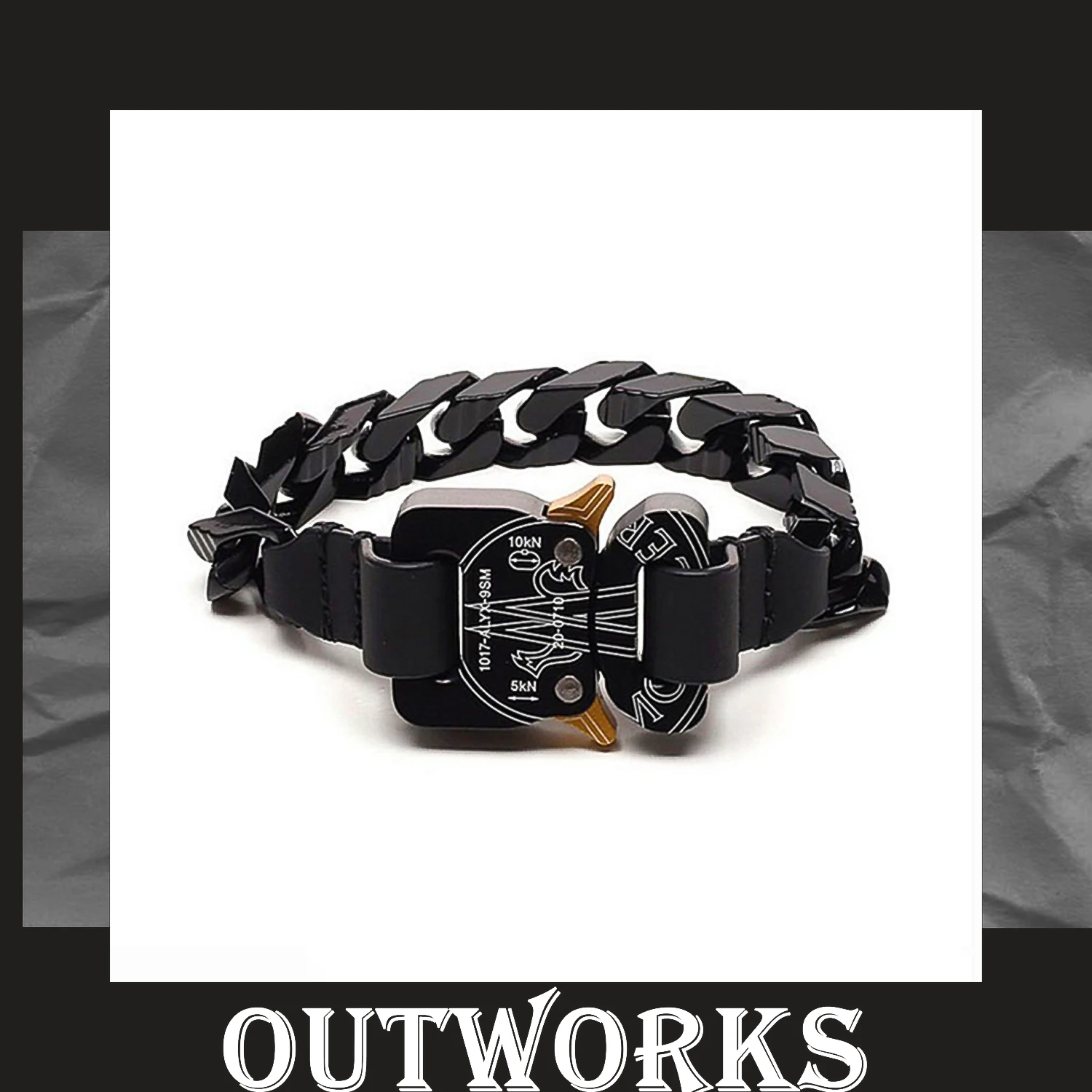 Браслет Outworks в стиле хип-хоп/панк для мужчин и женщин Ювелирное Украшение с