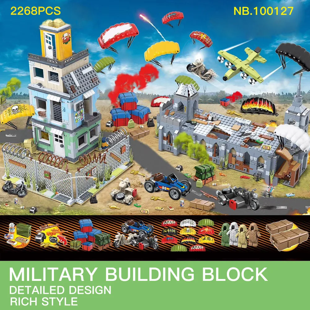 Military Survival Figures for Battleground Game Team Building Blocks Toys Bricks