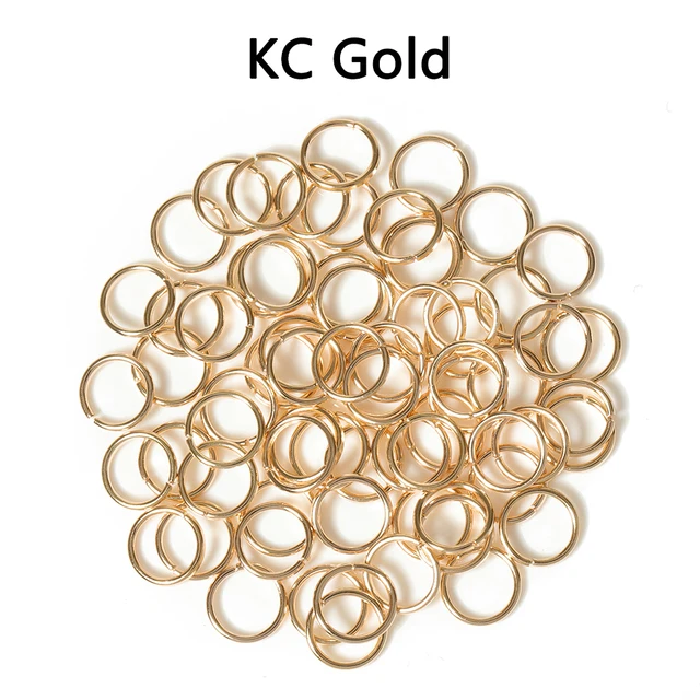 200pcs/lot Wholesale Open Circle Jump Rings Necklace Bracelet Earring Pendant Connectors DIY Making Jewelry Crafts Accessories KC Gold
