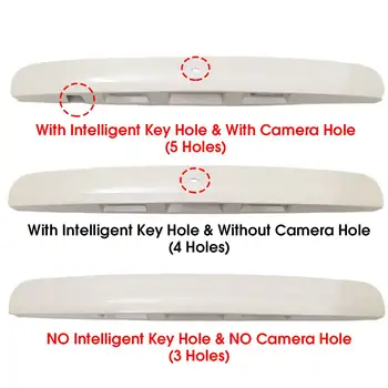 

NEW 3Types Painted White Tailgate Boot Lid Handle With/Without I-key&Camera Hole For Nissan Qashqai J10 2007~2014 Trim Cover