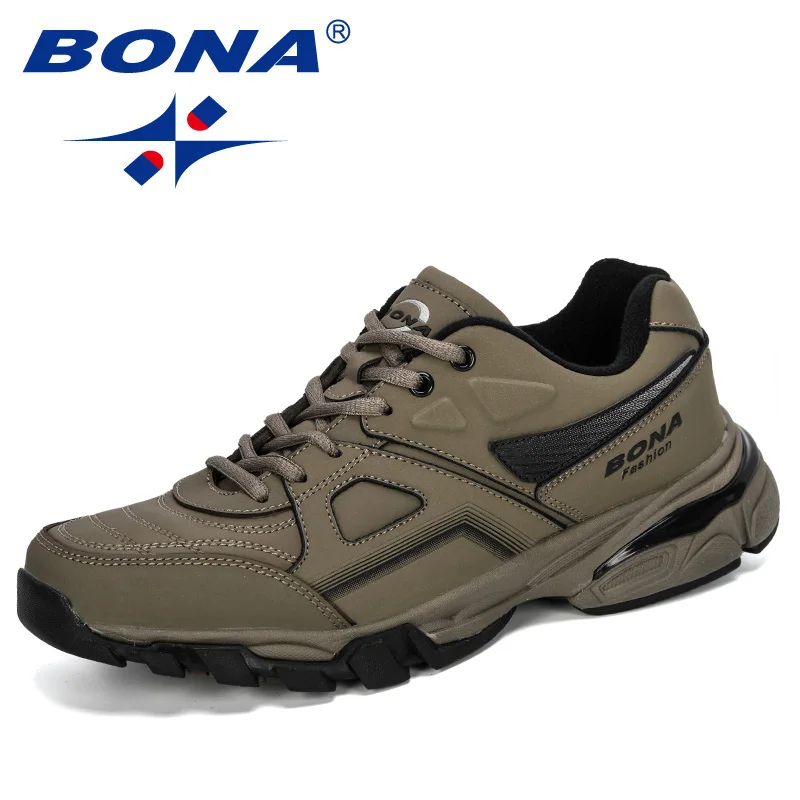 BONA/ новые дизайнерские популярные мужские кроссовки из яловичного спилка; Повседневная дышащая обувь; мягкий Бег Теннис; Мужская Спортивная обувь