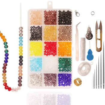 

6mm Crystal Glass Beads for Handmade Necklaces Bracelets