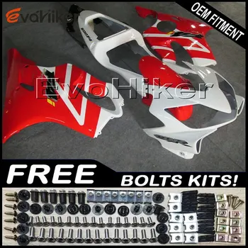 

Custom motorcycle cowl for CBR600F4i 2001-2003 ABS fairing motorcycle panels Injection mold red white+Gifts