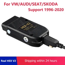 Interface USB VAG COM HEX v2 20.4 VAGCOM 21.3 HEX V2, pour VW, AUDI, Skoda, Seat, vignes illimitées pour 1996 – 2020