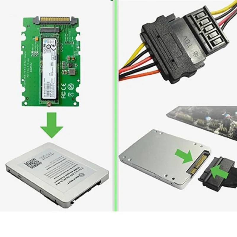 M.2 Adapter M.2 NVMe SSD zu PCI-e U.2 SFF-8639 Adapter PCIe M2 Konverter mit Gehäuse Kabel für Desk