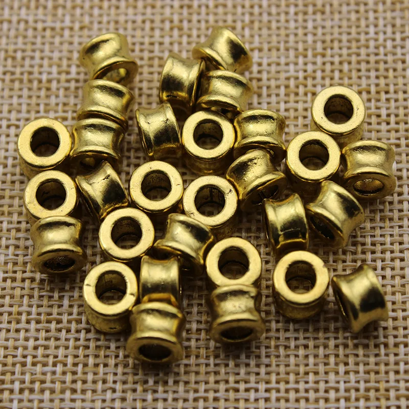 30pcs/lot Big Hole 4.5mm, Metal Spacer Beads for Jewelry Making DIY Handmade fit Charm Bracelet Jewelry Findings Z863