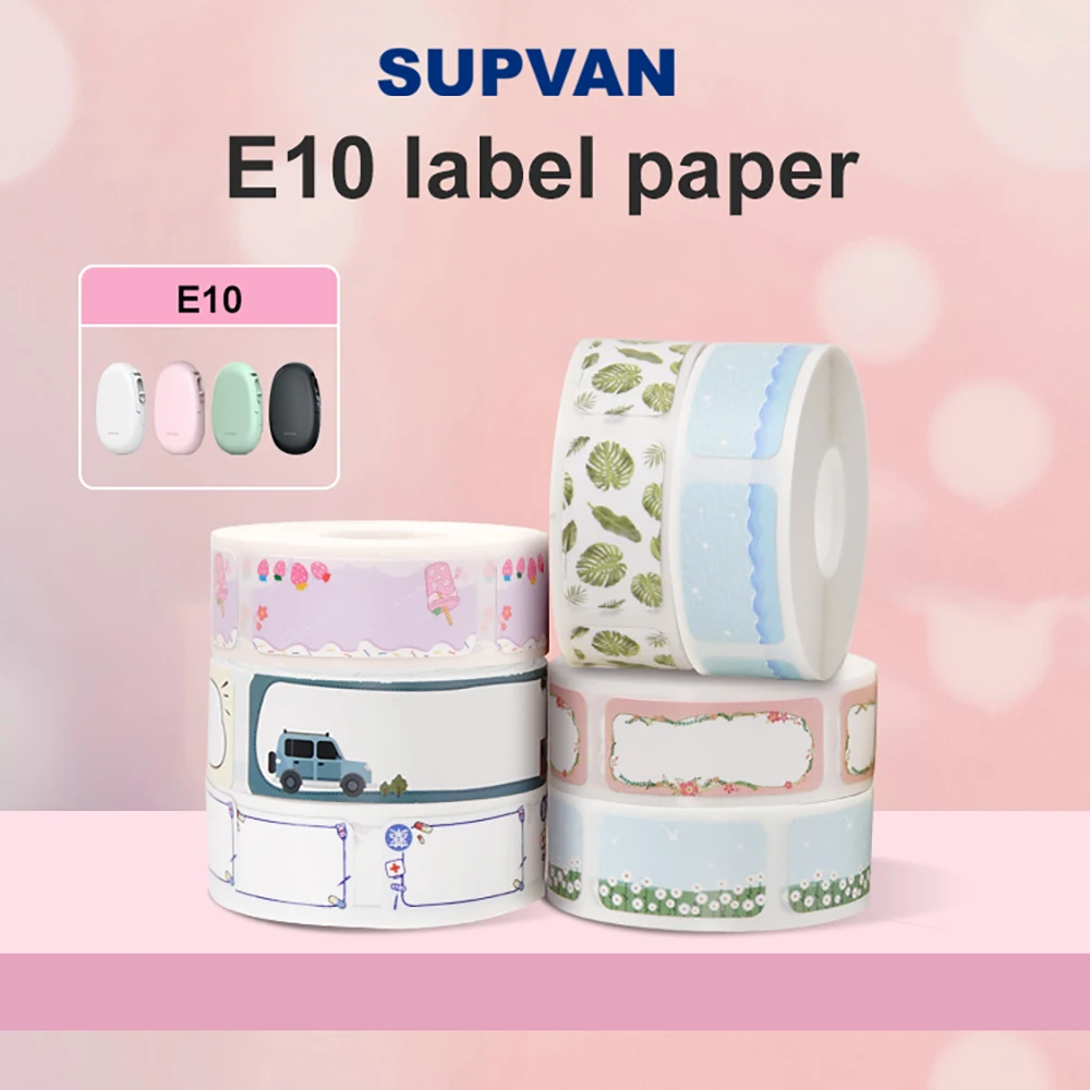 

Supvan Hot Sales Adapted Label Print Paper Waterproof Printing Labels Tape Scratch-Resistant Label Sticker Paper Only for E10