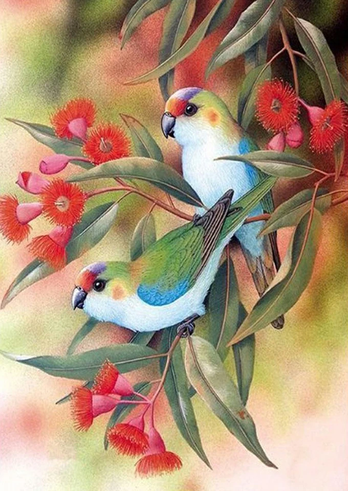 5D diamond painting kit bird scene on branches mosaic DIY diamond embroidery Rhinestone home decoration