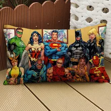 Чехол для подушки с длинной талией и рисунком Мстителей, супергероев, Железного человека, Капитана Америки, для домашнего дивана, декоративный прямоугольный чехол для подушки