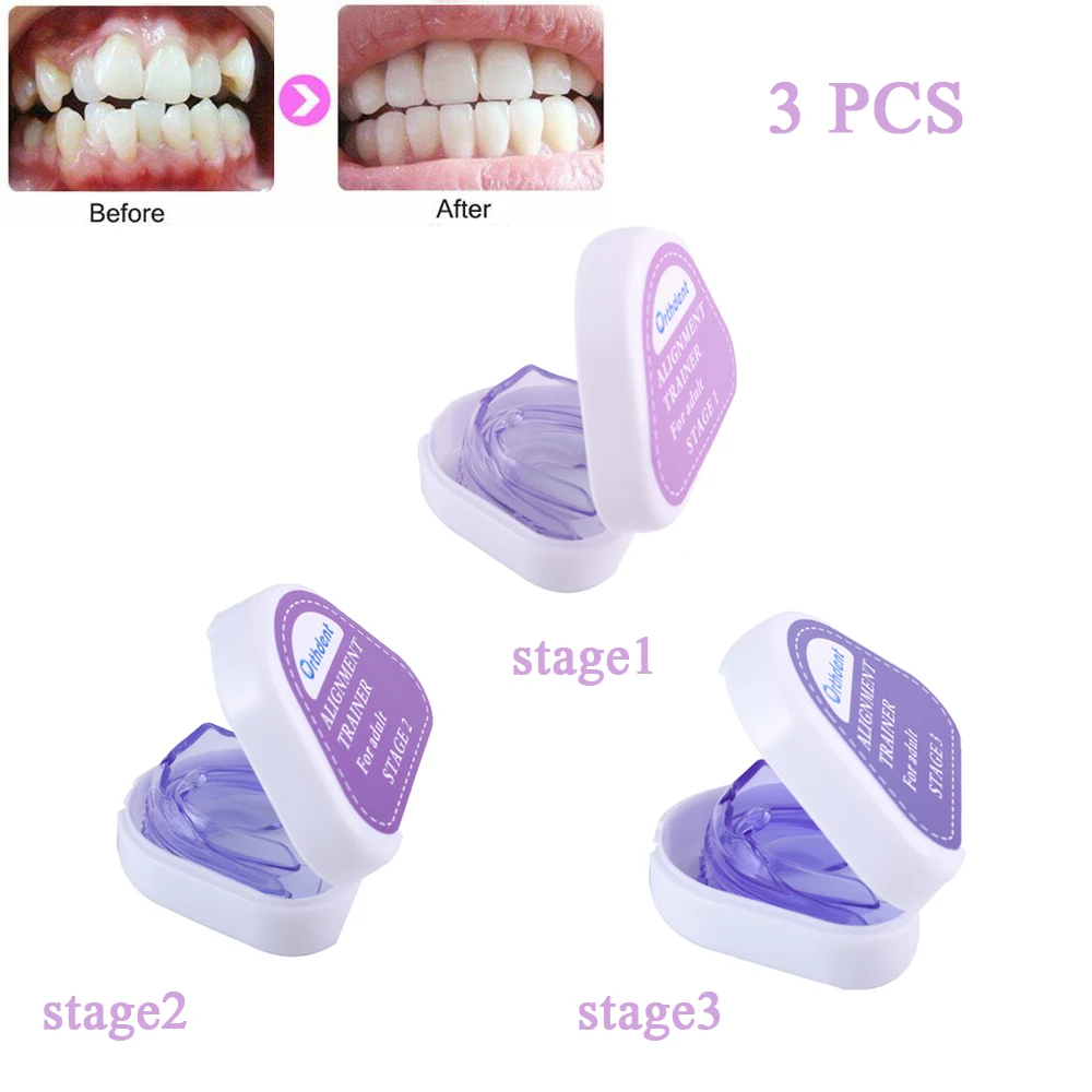 3 Pcs/Set Dental Braces for Teeth Straightener Orthodontic Retainer Appliance Mouthpieces