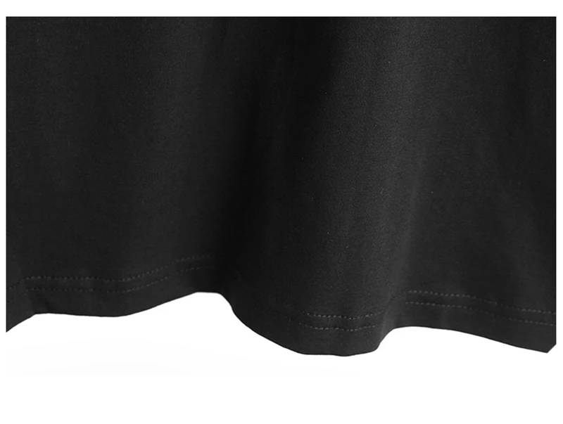 [EAM] Women black square split joint temperament T-shirt New Round Neck Long Sleeve  Fashion Tide  Spring Autumn 2020 1Z451
