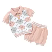 Summer Baby Short Sleeves Clothes Sets Fashion Tops + Pants Toddler Boys Girls Outfits Suits 2pcs Newborn Infant Clothing 0-18M 6