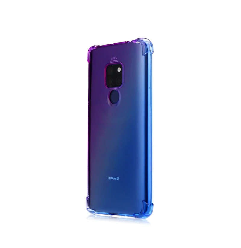 

Shockproof Gradient Color TPU Case For Huawei Mate 20 Transparent Cover Soft Fundas