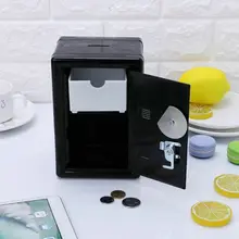 18 ซม.ความปลอดภัยปลอดภัย Key MINI Piggy Bank Deposit Cash Savings กล่อง Jar เหรียญกล่องเงิน desktop Organizer(China)