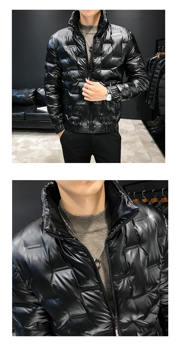 Зимние парки Manteau Homme Hiver Erkek mon Модные мужские однотонные толстые куртки и пальто со стоячим воротником зимняя мужская куртка