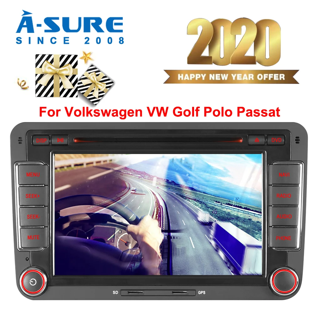 A-Sure Автомобильный мультимедийный 2 Din Авторадио gps dvd-плеер навигация для Volkswagen VW Golf Polo Passat b6 сиденье SWC BT RDS DAB + A-Sure Автомобильный мультимедийный 2 Din Авторадио gps dvd-плеер навигация для Volkswagen VW Golf Polo Passat b6 сиденье SWC BT RDS DAB +