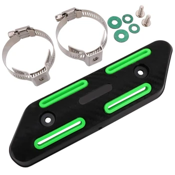 

Motorcycle Exhaust Heat Shield Protector Cover Guard for KTM EXC SXF Honda CRF CB Yamaha YZF WR Kawasaki KXF KX Suzuki RM(Green)