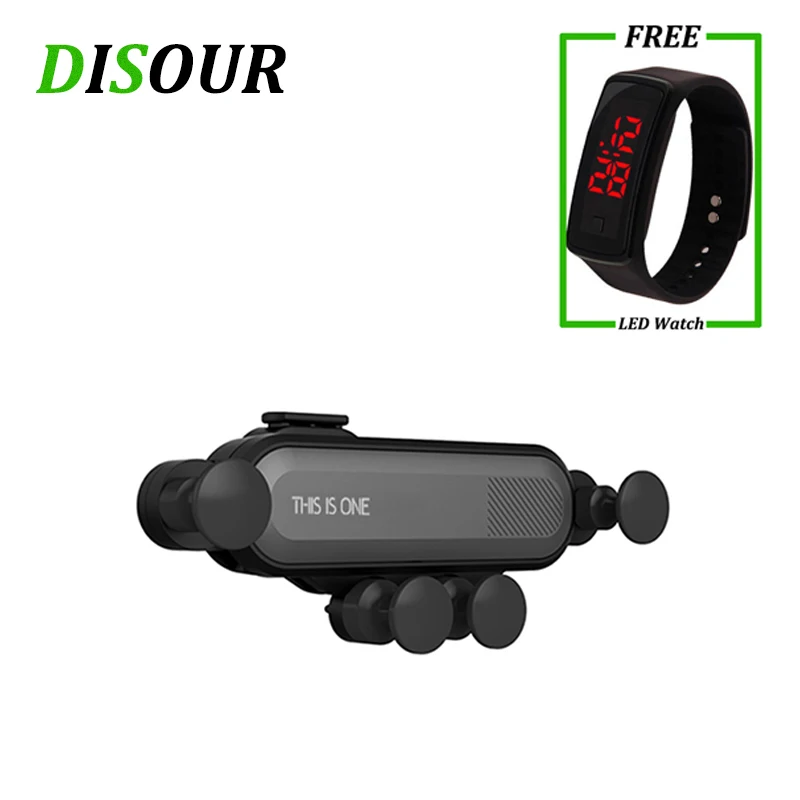 

[Free LED Watch]Universal Car Phone Holder Gravity Car Air Vent Mount In Car For Iphone X 8 8Plus XR XS Samsung Max Phone Stand