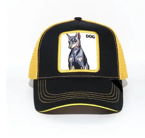 С биркой broidery собака Snapback бейсболка для дальнобойщика козырек животных фермы