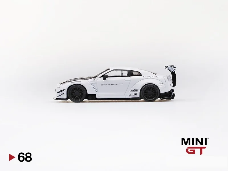 Мини GT 1: 64 LB работает Nissan GT-R R35 Белый Тип 2 LHD Honda Tsm модели литья под давлением модель автомобиля
