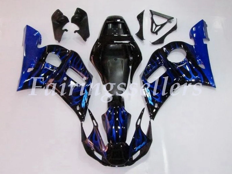 3 бесплатные подарки ABS обтекатель комплект подходит для YAMAHA YZF-R6 1998 1999 2000 2001 2002 Полный обтекатели на заказ белого и голубого цвета