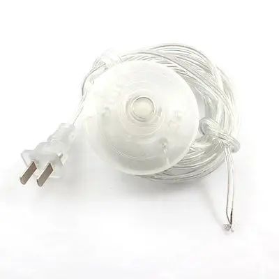 

Clear Round AC 125V 3A AC 250V 6A US Plug Step On Foot Switch 3.5M