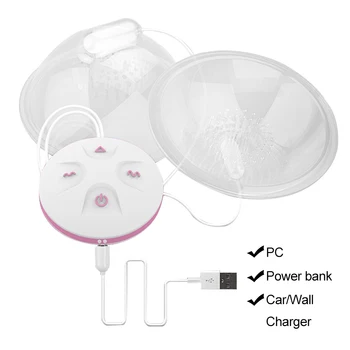 

10 Modes Electric Nipple Sucking Breast Massager Sucker Pump Cups for Woman
