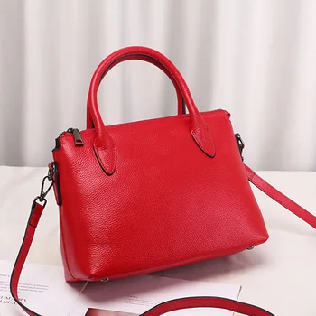 

Leather Women's Bag 2019 New Single Shoulder Messenger Bag Middle Age Women's Bag Mother's Bag Women's Handbag