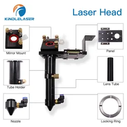 Kindle Laser – tête Laser CO2 Dia.18 FL38.1 et Dia.20 FL50.8/63.5/101.6mm, support pour Machine de gravure et de découpe Laser (noir) 