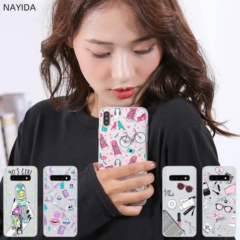 Мягкий силиконовый чехол с рисунком для Samsung Galaxy S21 S20 S7 Edge S8 S9 S10 Plus S11 Lite Ultra Girly Pastel