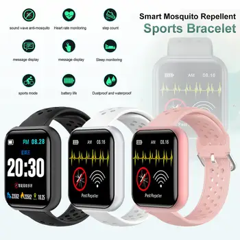 

2in1Mosquito Repellent Ultrasonic Pest Smart Bracelet With Blood Pressure Heart Heart Rate Bluetooth Smart Watches For Man Women